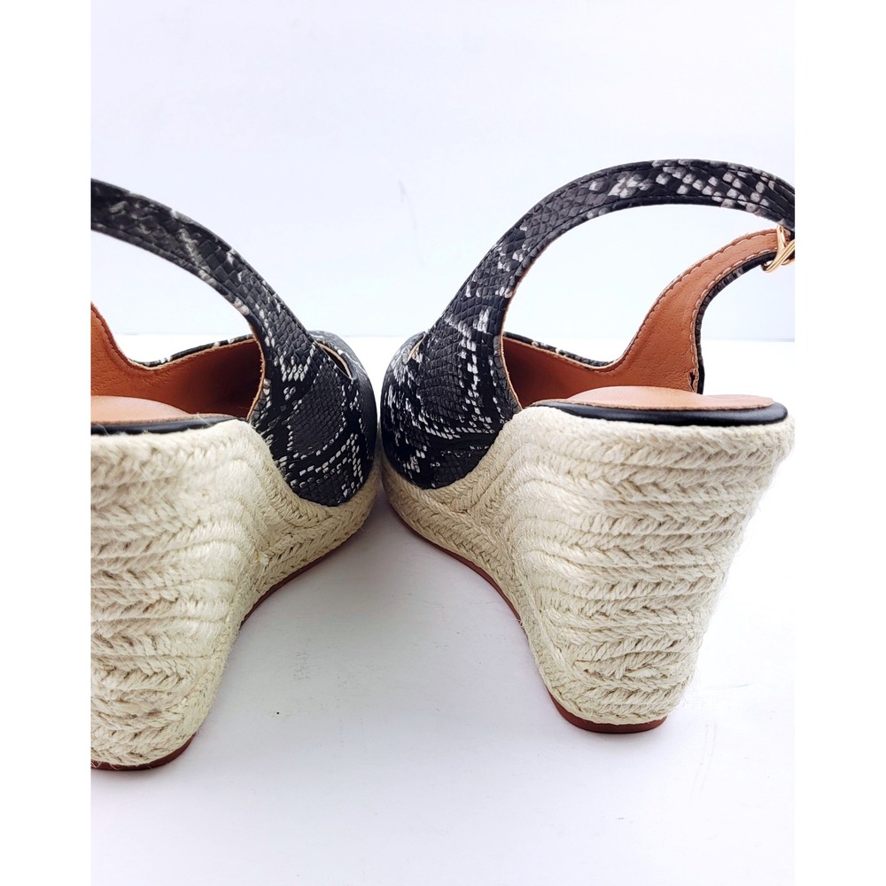 Women's Pointy Toe Espadrilles Wedge Sandals - Size 9 - Picture 5 of 8